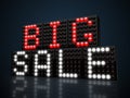 Big Sale text on led display Royalty Free Stock Photo