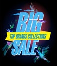 Big sale, top brands collections, vector poster