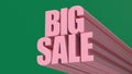 Big sale. Typography design. Abstract illustration, 3d render Royalty Free Stock Photo