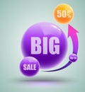 Big Sale, Up To Fifty Percent banner