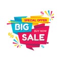 Big sale - vector creative banner illustration. Abstract concept discount promotion layout on white background. Special offer.