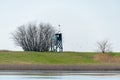 Big salt lake Slano Kopovo in north Serbia, remains of Panonian sea and natural habitat for many bird species. Special Nature Rese Royalty Free Stock Photo