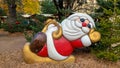 Big Santa Claus at the traditional christmas market of Bozen