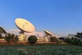 big Satelite dish or radio antennas to broadcast waves to astronomy