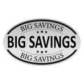 Big Save tags with Saveings text on oval tags Royalty Free Stock Photo