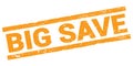 BIG SAVE text on orange rectangle stamp sign Royalty Free Stock Photo