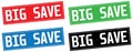 BIG SAVE text, on rectangle stamp sign. Royalty Free Stock Photo