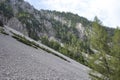 Big scree slope in Alps