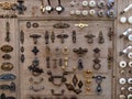 Big selection of cabinets knobs Royalty Free Stock Photo