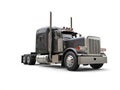 Big semi-trailer dark gray truck Royalty Free Stock Photo