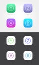 Big Set of App Icon Template with Guidelines.