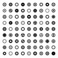 Big set of black vector gear wheels Royalty Free Stock Photo