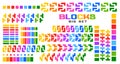 Big set of blocks toy in many colors
