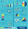 Big set of business infographic elements. Royalty Free Stock Photo