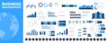 Big set of business infographics. Business icons. Elements marketing charts, steps, business processes, diagram, graphs, strategy