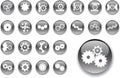 Big set buttons - 6_A. Gears Royalty Free Stock Photo