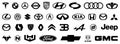 Big set of car brand logo Royalty Free Stock Photo