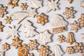 Big set Christmas gingerbread Royalty Free Stock Photo