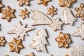 Big set Christmas gingerbread Royalty Free Stock Photo