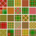 Big set of christmas plaid patterns Royalty Free Stock Photo