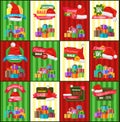 Big Set Christmas Sale Advertisement Promo Posters