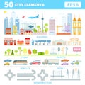 Big set with city elements to make your own city.