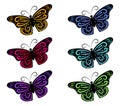 Big set of colorful butterflies Royalty Free Stock Photo