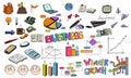 Big set of colorful creative business infographic elements. Royalty Free Stock Photo