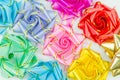 Big set of colorful gift bows with ribbons Royalty Free Stock Photo