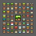 Thick line tile sets for video game set 2