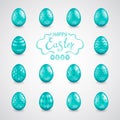 Big set of easter eggs Royalty Free Stock Photo