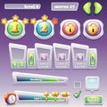 Big set of elements for computer games and web design. Progress