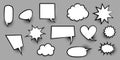 Big set empty speech bubble comic text Royalty Free Stock Photo