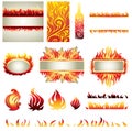 Big set of fire design elemets