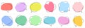 Big set of flat colorful bubble speech vector. Banners, price tags, stickers, posters, badges. Royalty Free Stock Photo