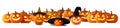 Big set of Halloween pumpkins Royalty Free Stock Photo