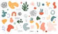 Big set of Hand drawn various colorful shapes and doodle objects. Abstract contemporary modern trendy vector Royalty Free Stock Photo