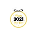 Big Set of 2021 Happy New Year logo text design. Royalty Free Stock Photo