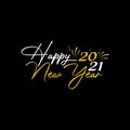 Big Set of 2021 Happy New Year logo text design. Royalty Free Stock Photo