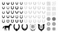 Big Set of Horses Shoe Signs, Good Luck Graphic Elements