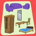 Big Set of Househole Furniture Items