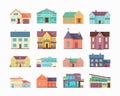 Big Set of Houses, Buildings and Architectures Royalty Free Stock Photo