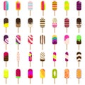 Big set of Ice cream collection Royalty Free Stock Photo