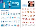 Health medical vector infographic element design illustration