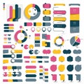 Big set of infographic elements charts, diagrams, speech bubbles.