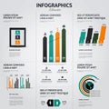 Big set of infographic elements. Flat style Royalty Free Stock Photo