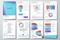 Big set of infographic vector elements and business brochures Royalty Free Stock Photo