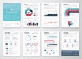 Big set of infographic vector elements and business brochures Royalty Free Stock Photo