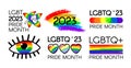 Big set of LGBT Pride Month 2023