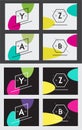 Big Set of Minimal Geometric Lined Template Royalty Free Stock Photo